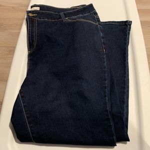 Woman Within Straight Leg Jeans Dark Wash Average